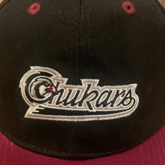 Men's Idaho Falls Chukars Black/Maroon Hook and Loop Baseball Hat Cap** - Picture 3 of 10